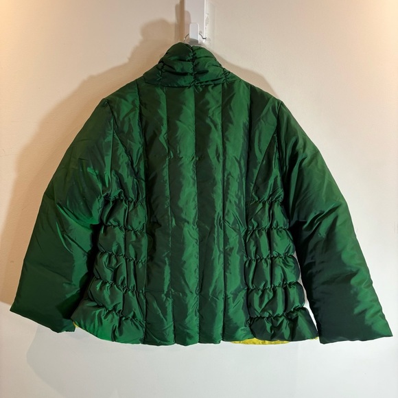 SISSY ME Sz L Puffer Coat Jacket Emerald Green Embroidered Snap Buttons NEW - Picture 7 of 14